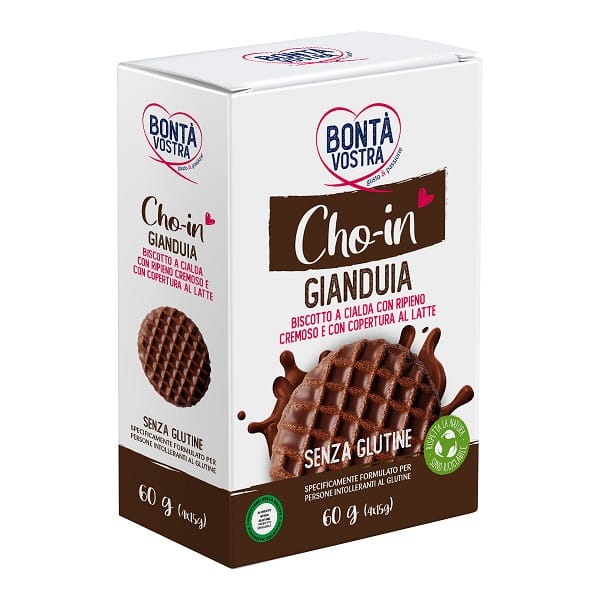 Bonta' Vostra Cho In Gianduia Biscotto A Cialda 4 Pezzi Da 15 G