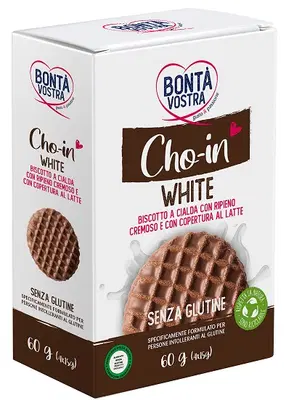 BONTA' VOSTRA CHO-IN WHITE BISCOTTO A CIALDA 4 PEZZI DA 15 G BONTA' VOSTRA CHO-IN WHITE BISCOTTO A CIALDA 4 PEZZI DA 15 G