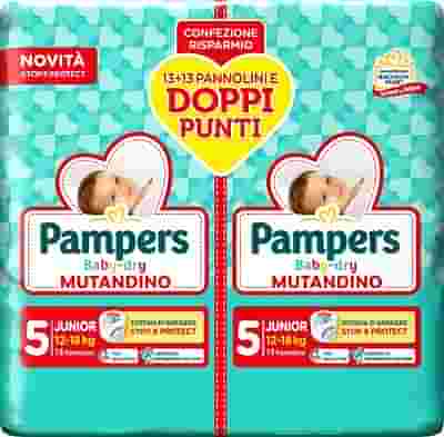 PAMPERS BABY DRY PANNOLINO MUTANDINA JUNIOR DUO 26 PEZZI