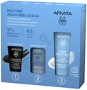 APIVITA PROMO AQUA BEELICIOUS OILFREE ROUTINE HYDRATING GEL-CREAM 40 ML + OMAGGI BLACK DETOX CLEANSING GEL 15 ML E AB PERFECTING&HYDRATING TONER 50 ML