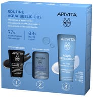 APIVITA PROMO AQUA BEELICIOUS OILFREE ROUTINE HYDRATING GEL-CREAM 40 ML + OMAGGI BLACK DETOX CLEANSING GEL 15 ML E AB PERFECTING&HYDRATING TONER 50 ML