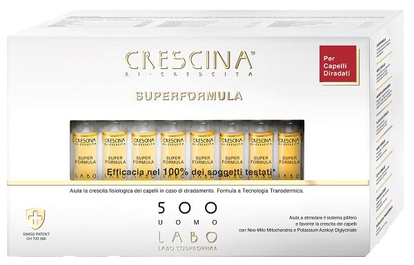 CRESCINA RI CRESCITA SUPER FORMULA 500 UOMO 40 FIALE 3,5 ML