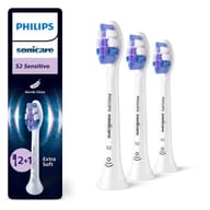 PHILIPS TESTINA S2 BIANCA PACK 2 PEZZI + 1 SENSITIVE