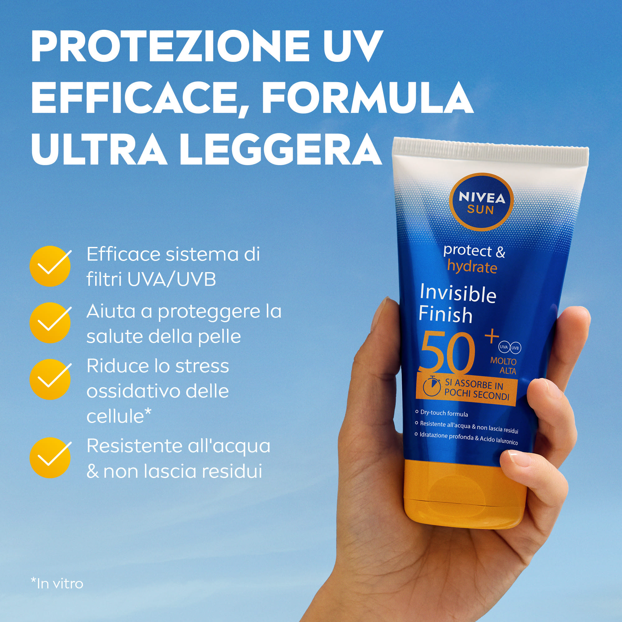 NIVEA SUN PROT & MOIS INVISIBILE FINISH SPF50+ 150 ML