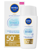 Nivea Sun Fluido Quotidiano Invisibile SPF 50+ 40 ml, Crema solare viso SPF 50+ invisibile e leggera