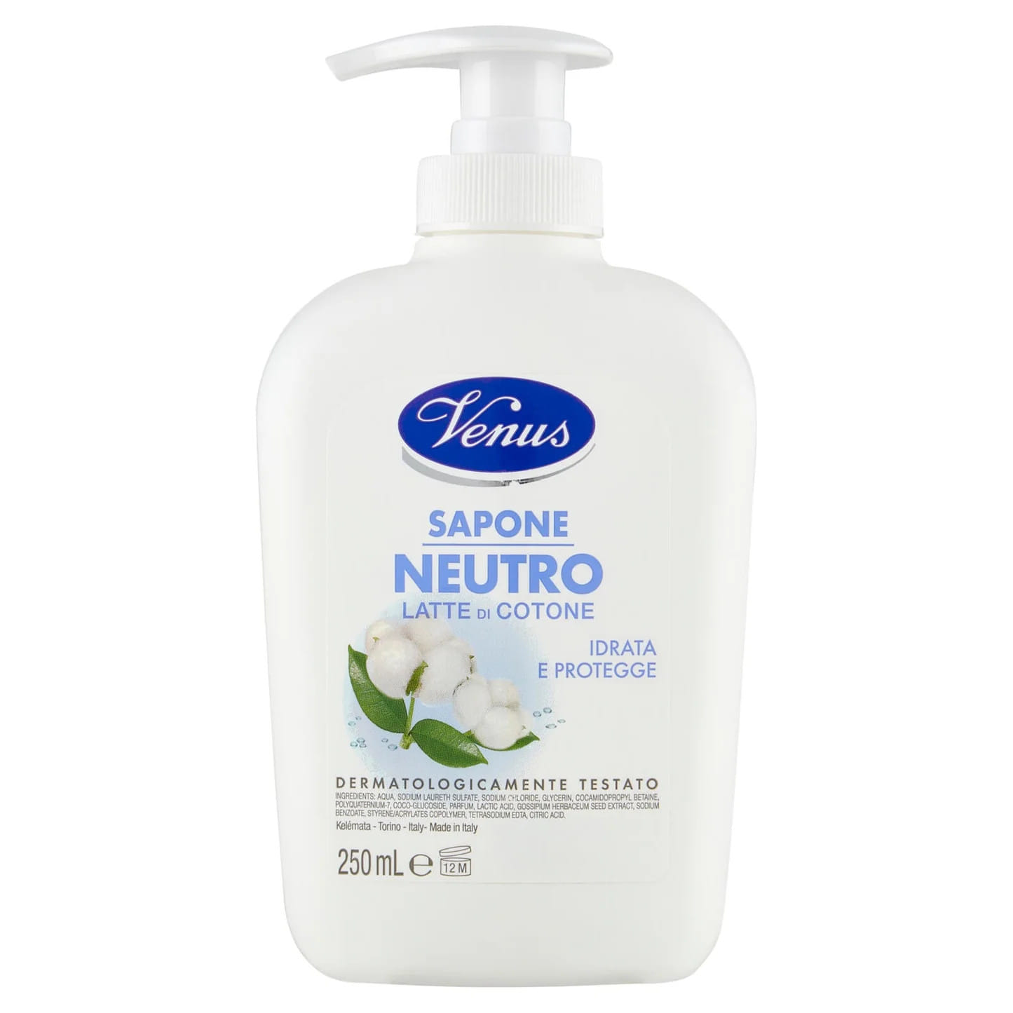 VENUS SAPONE LIQUIDO NEUTRO LATTE COTONE 250 ML