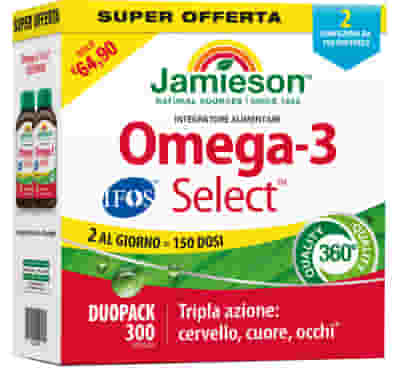 JAMIESON DUOPACK OMEGA 3 SELECT IFOS 300 SOFTGEL SENZA GLUTINE