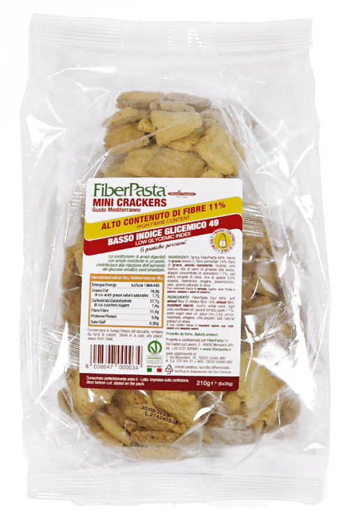 FIBERPASTA MINICRACKERS 6 MONOPORZIONI 35 G