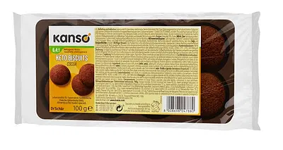 KANSO KETO BISCUITS COCOA 100 G KANSO KETO BISCUITS COCOA 100 G