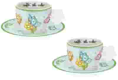 SET TAZZINE CAFFE' FARFALLA 2 PEZZI