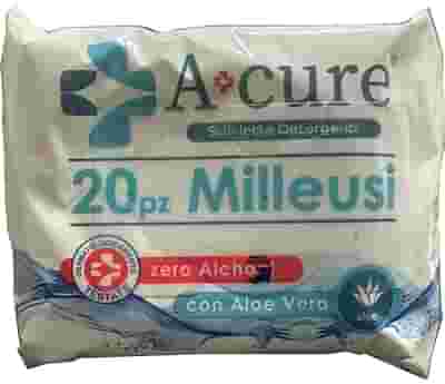 A+CURE MILLEUSI SALVIETTE DETERGENTE ALOE 20 PEZZI