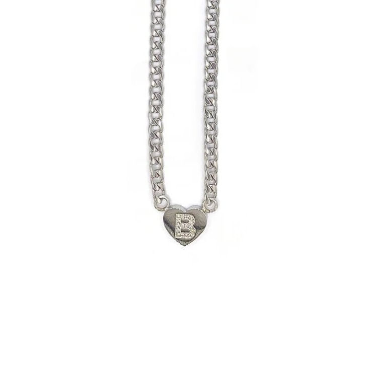 MYLOVLY GIOIELLI ABC BIG COLLANA LUNGA LETTERA B ARGENTO