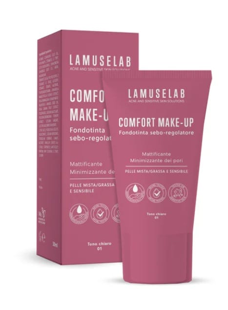 LAMUSELAB COMFORT MAKE-UP FONDOTINTA SEBOREGOLATORE TONO CHIARO