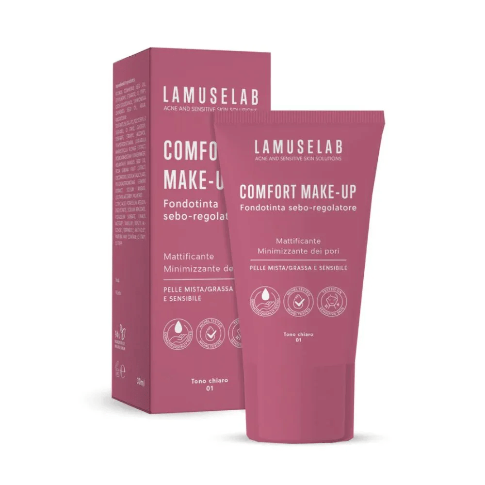 LAMUSELAB COMFORT MAKE-UP FONDOTINTA SEBOREGOLATORE TONO CHIARO