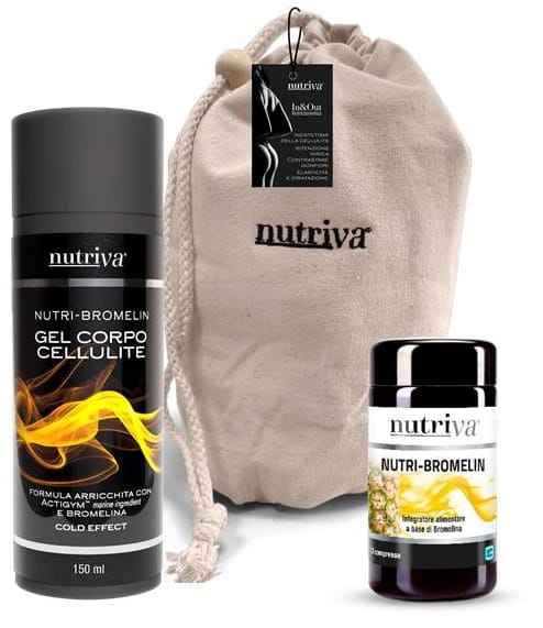 NUTRIVA IN & OUT 1 GEL CELLULITE + 1 NUTRI BROMELIN 30 COMPRESSE