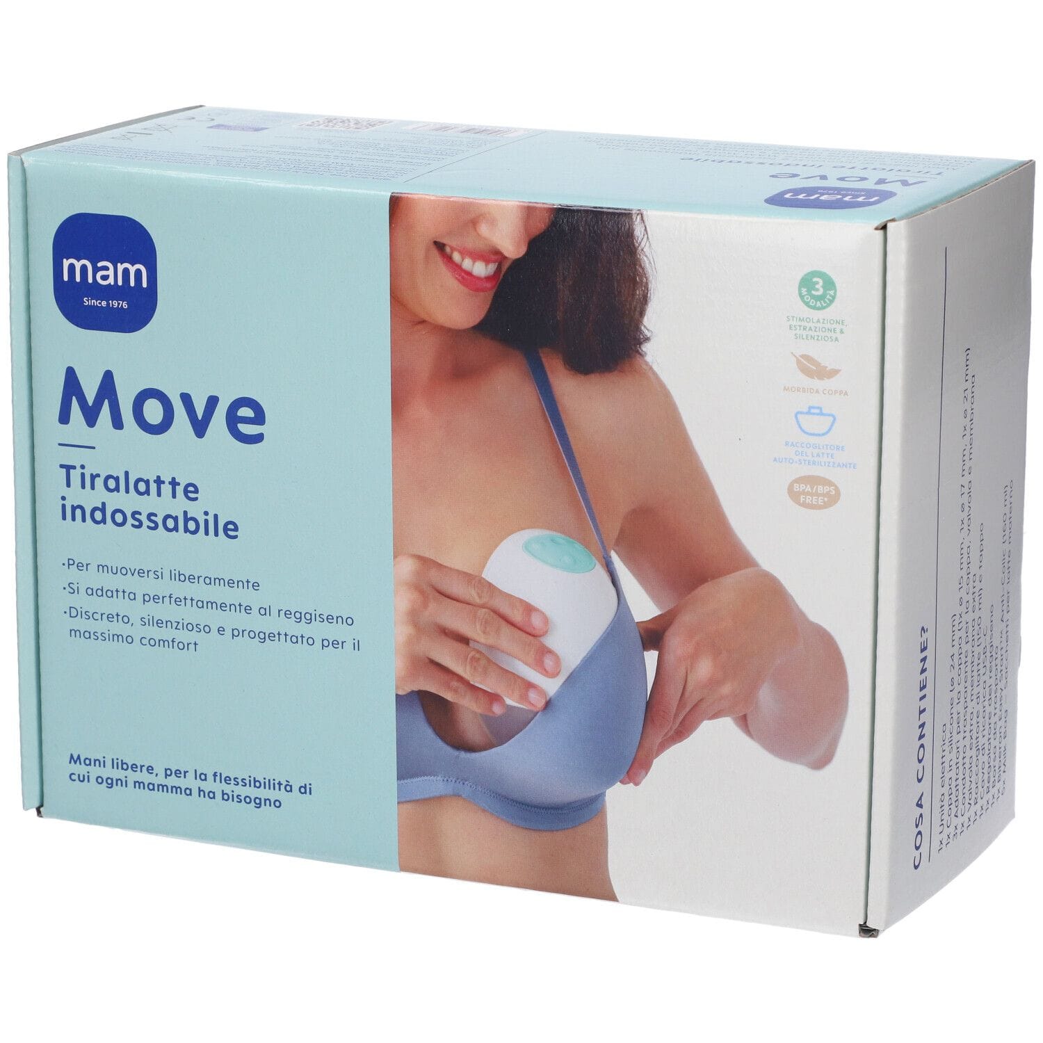 MAM MOVE TIRALATTE ELETTRICO INOSSIDABILE