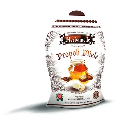 HERBAMELLE CARAMELLE MIELE PROPOLI 75 G HERBAMELLE CARAMELLE MIELE PROPOLI 75 G