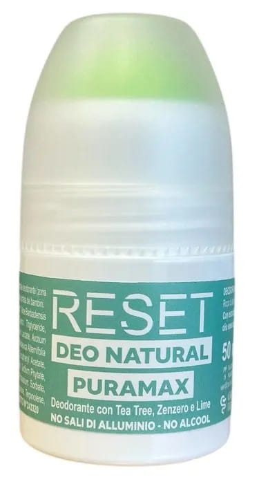 DEO ROLL ON RESET PURAMAX DEODORANTE VEG TEA TREE ZENZERO LIME 50 ML