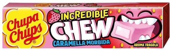Chupa Chups Incredible Chew Fragola 20 Pezzi