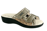 S8725 SANDALO DONNA ECOPERLATO/LYCRA FORESTA TORTORA FORMA CALZATA L 38