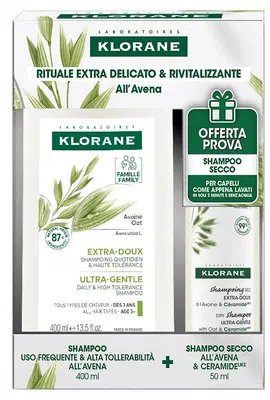 KLORANE KIT AVENA SHAMPOO USO FREQUENTE&ALTA TOLLERABILITA' AVENA 400 ML + SHAMPOO SECCO AVENA&CERAMIDE 50 ML KLORANE KIT AVENA SHAMPOO USO FREQUENTE&ALTA TOLLERABILITA' AVENA 400 ML + SHAMPOO SECCO AVENA&CERAMIDE 50 ML