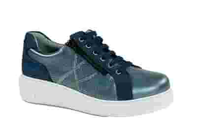 CALZATURA ORTOPEDICA DI SERIE PREDISPOSTA PER PLANTARE M3131 SCARPA DONNA NABUCCATO/PERL/GL MARINE/GHIACCIO FORMA CALZATA L 36
