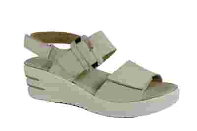 CALZATURA ORTOPEDICA DI SERIE PREDISPOSTA PER PLANTARE Q7024 SANDALO DONNA NABUK PANNA FORMA CALZATA M 37