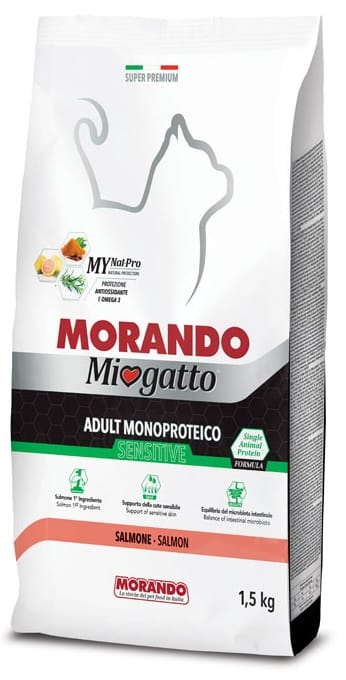 MIOGATTO SENSITIVE ADULT MONOPROTEICO SALMONE 1,5 KG