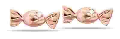 MJ POST 482 ORECCHINO DEFINITIVO MEDICAL JEWELS CARAMELLE ORO ROSA