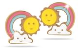MJ POST 483 ORECCHINO DEFINITIVO MEDICAL JEWELS ARCOBALENO SOLE NUVOLA