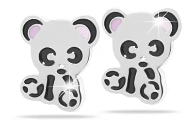 MJ POST 486 ORECCHINO DEFINITIVO MEDICAL JEWELS PANDA SILVER MJ POST 486 ORECCHINO DEFINITIVO MEDICAL JEWELS PANDA SILVER