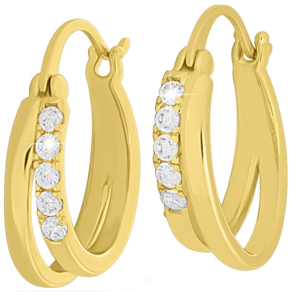 MJ POST 498 ORECCHINO DEFINITIVO MEDICAL JEWELS DOPPIO CERCHIO ORO