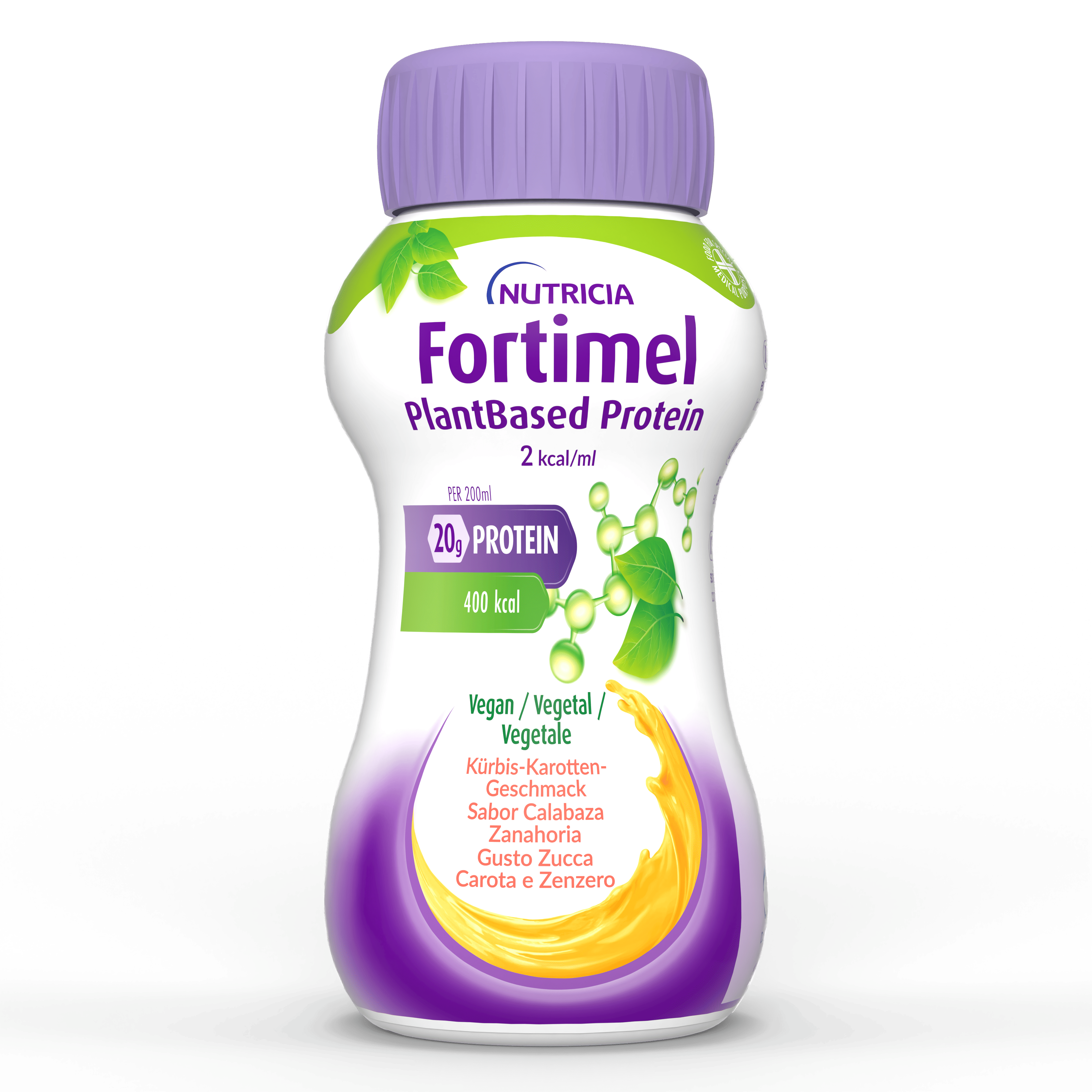 FORTIMEL PLANTBASED PROTEIN ZUCCA CAROTA 4 BOTTIGLIETTE DA 200 ML