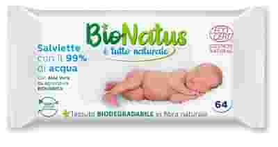 BIONATUS SALVIETTE 99% ACQUA 64 PEZZI