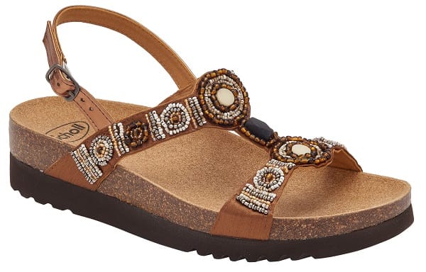 CALZATURA BOGOTA' SANDAL SATIN+BEADS+SYNTHETIC W BROWN 39