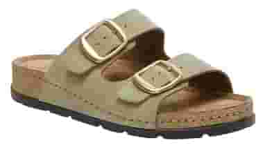 CALZATURA BORA 2 BUCKLES SUEDE W OLIVE 40