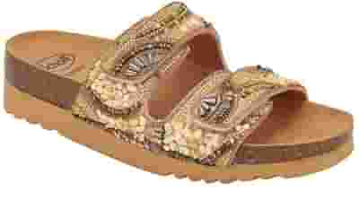CALZATURA LISBOA 2 STRAPS MICROFIBRE+BEADS W BEIGE 37
