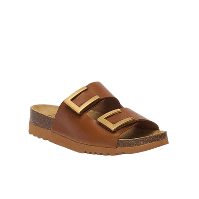 CALZATURA MONTEREY 2 STRAPS VINTAGE LEATHER BIS W COGNAC 37