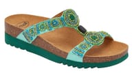 CALZATURA NEW BOGOTA' WEDGE SATIN+BEADS W EMERALD/GREEN 40