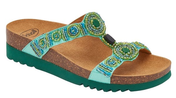 Calzatura New Bogota' Wedge Satin+Beads W Emerald/Green 40