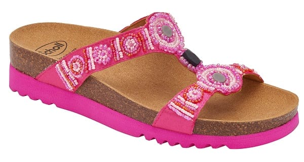 CALZATURA NEW BOGOTA' WEDGE SATIN+BEADS W FUCHSIA 39