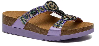 CALZATURA NEW BOGOTA' WEDGE SATIN+BEADS W LILAC 39 CALZATURA NEW BOGOTA' WEDGE SATIN+BEADS W LILAC 39
