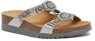CALZATURA NEW BOGOTA' WEDGE SATIN+BEADS W SILVER/PEWTER 39