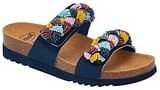 CALZATURA NICE MICROFIBRE+BEADED BRIDE W NAVY BLUE/MULTI 38