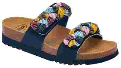 CALZATURA NICE MICROFIBRE+BEADED BRIDE W NAVY BLUE/MULTI 38