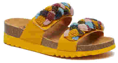 CALZATURA NICE MICROFIBRE+BEADED BRIDE W YELLOW/MULTI 38
