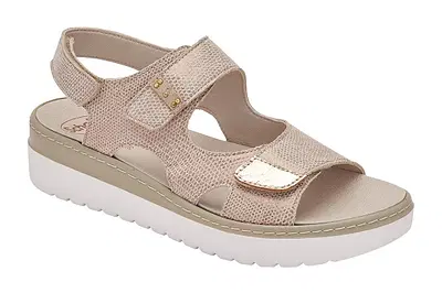 CALZATURA VERSILIA SANDAL PRINTED LEATHER W PLATINUM 40 CALZATURA VERSILIA SANDAL PRINTED LEATHER W PLATINUM 40