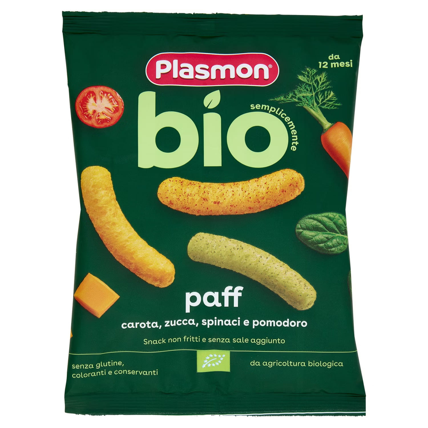 PLASMON PAFF BIO CAROTA ZUCCA SPINACI E POMODORO 15 G
