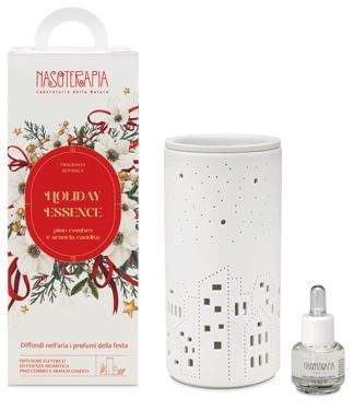 NASOTERAPIA KIT HOLIDAY ESSENCE DIFFUSORE ELETTRICO CHRISTMAS TOWN + ESSENZA AROMATICA 15 ML
