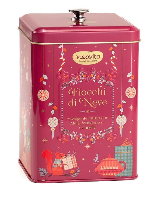 NEAVITA INFUSO FIOCCHI DI NEVE FILTROSCRIGNO IN BISCOTTIERA NATALE 15 FILTRI DA 3,5 G